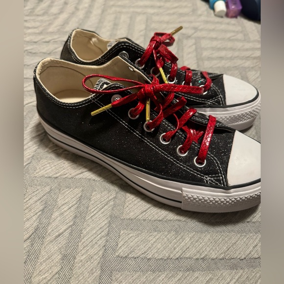 Glitter Black Platform Converse - Picture 2 of 5